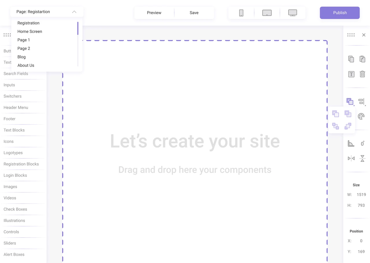 Website builder website, full-page screenshot 2
